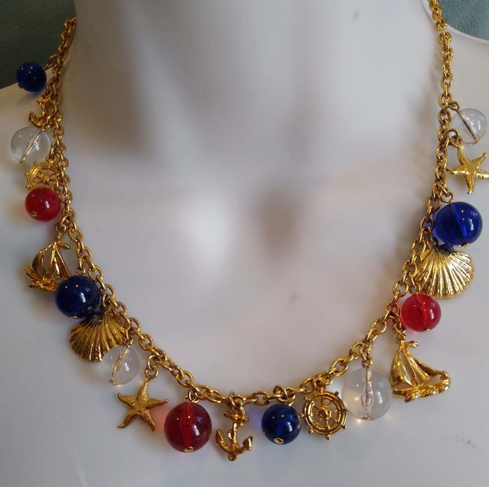 Trifari Nautical Charm Necklace